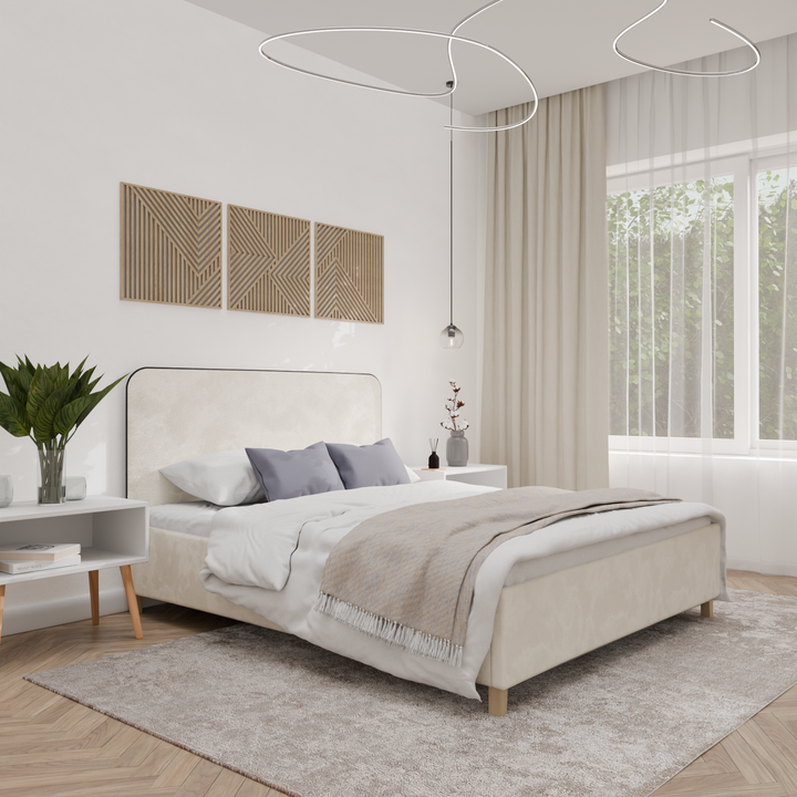Мягкая односпальная кровать с подъемным механизмом Абстракт Элит, 90х190