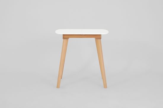 Стол Крит-ОМ (бук/нога б/т светлый бук/столешница белая эмаль)