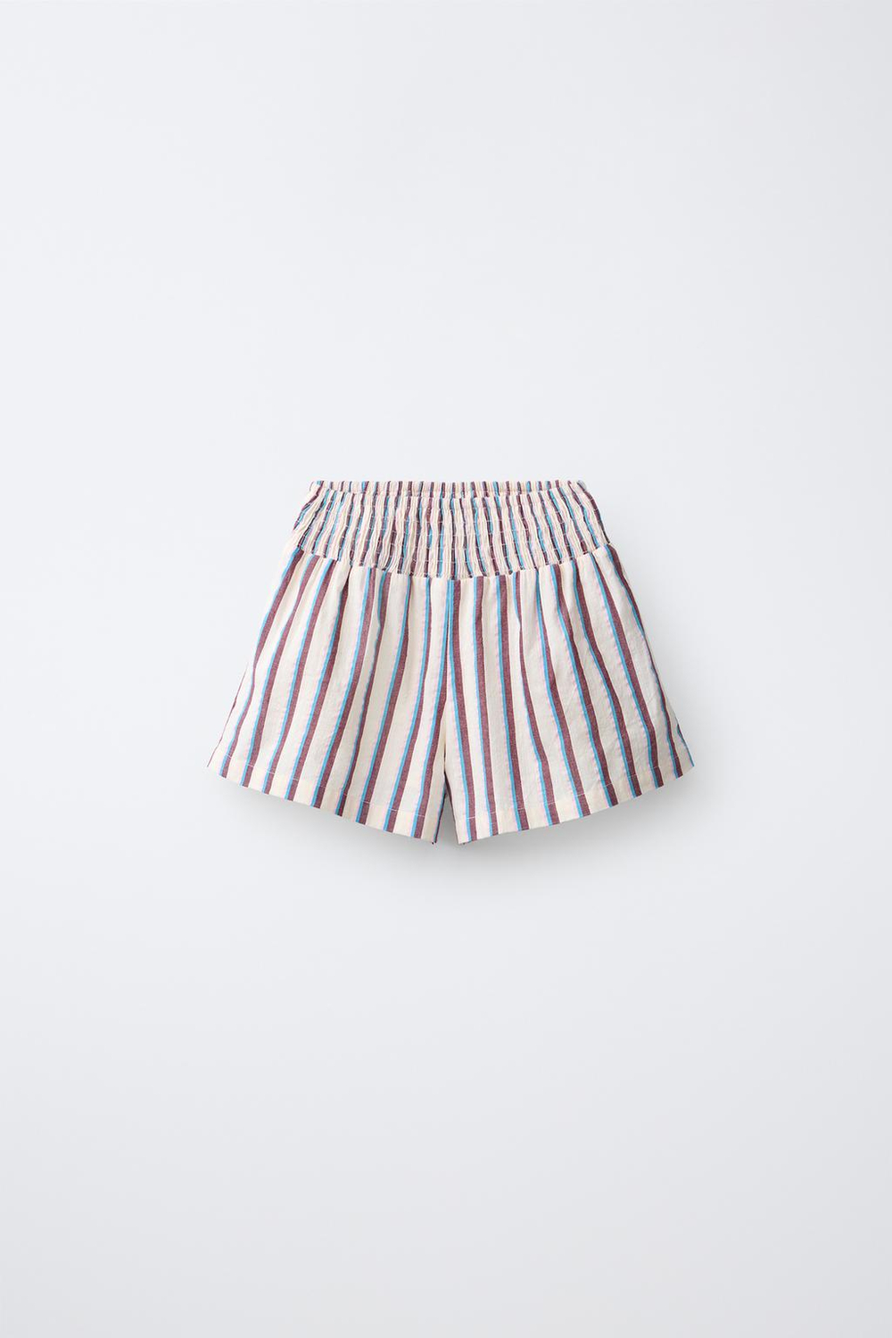 ZARA ШОРТЫ В ПОЛОСКУ, ЭКРЮ