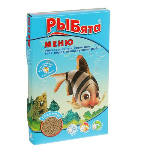 Корм для рыб РЫБята Меню, гранулы, 30 г