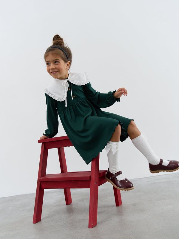 Платье в рубчик для девочки 