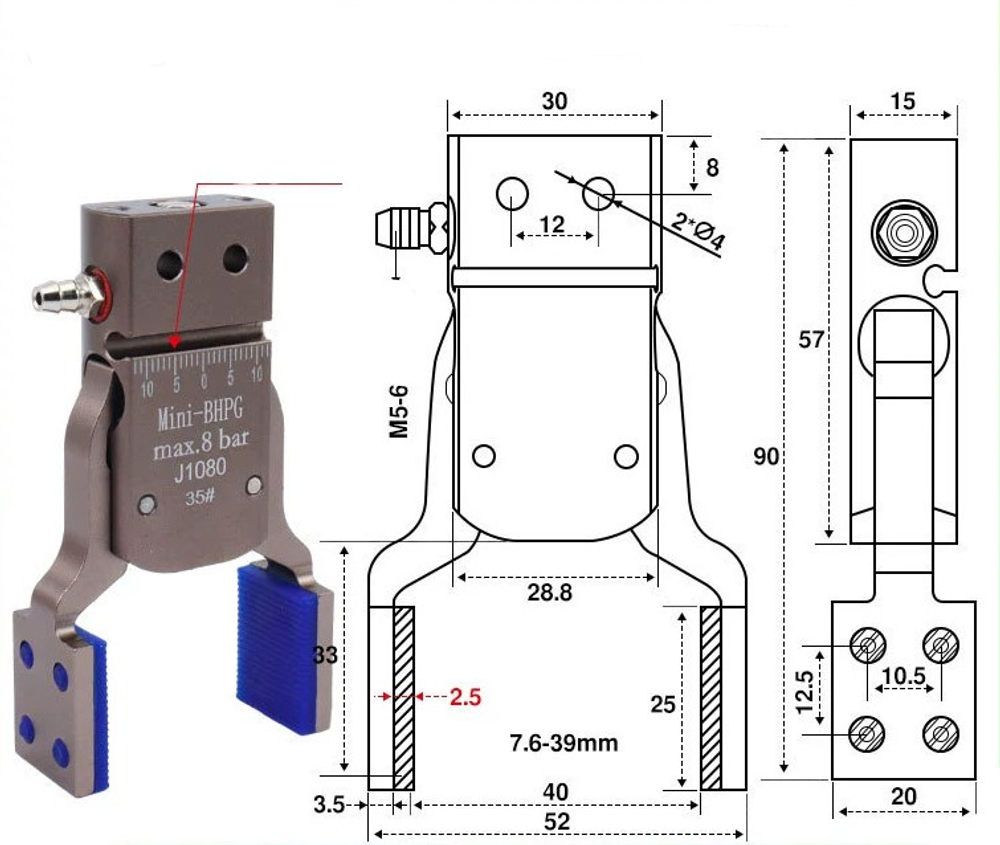 Mini-bhpg-35#[clamping range 7.6-39mm]