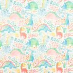 Упаковочная бумага (0,5*0,7 м) Яркие динозаврики, 1 шт.