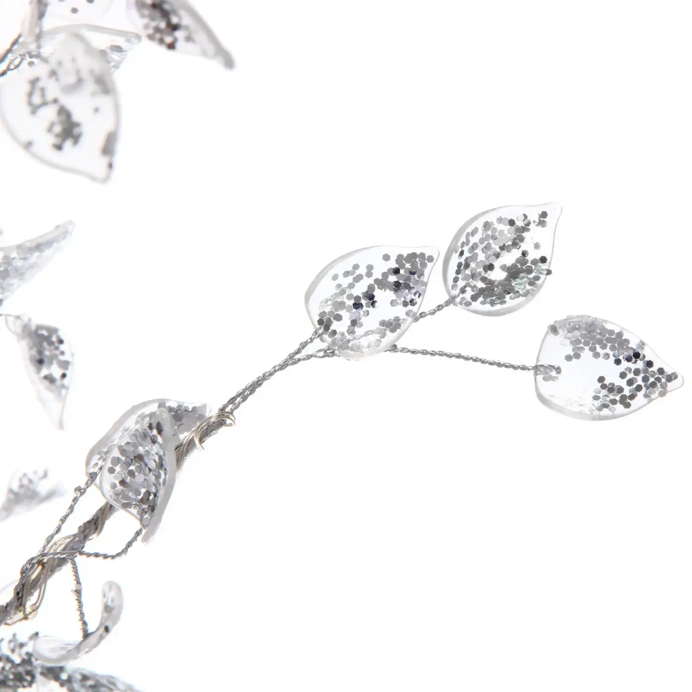 Дерево декоративное «Зимнее чудо» 50 cм, (с подсветкой на батарейках 2хАА), Серебро