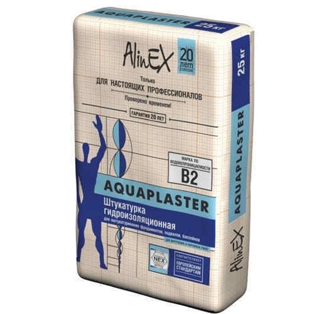 ШТУКАТУРКА ALINEX AQUAPLASTER ГИДРОИЗОЛЯЦИОННАЯ 25КГ