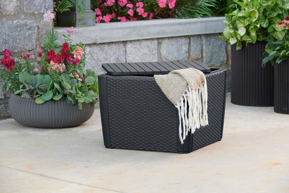 Столик - ящик под ротанг Keter Luzon Plus Flat Wicker