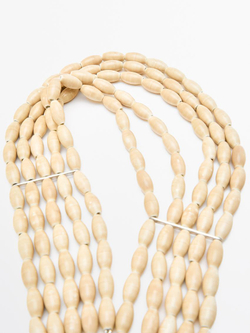 Massimo Dutti Воротниковое ожерелье из керамики, бежевый