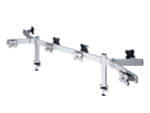 ErgoFount TBBS-800WC Настольное крепление back-to-back для 8 мониторов диагональю до 24'' конфигурации 1х4 с зажимом к столу типа "С". Цвет - серебристый