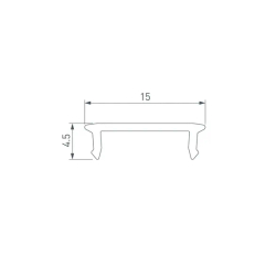 Экран SL-W15-S-2000 CLEAR (Arlight, Пластик) 037239