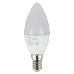 Лампа светодиодная ЭРА RED LINE ECO LED B35-6W-840-E14 6Вт свеча нейтральный белый свет Е14 | Лампы cветодиодные Свеча (B/C)