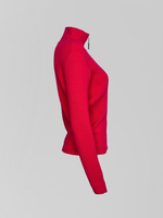 Свитер Xiyue 8622 однотонный с высоким горлом на молнии