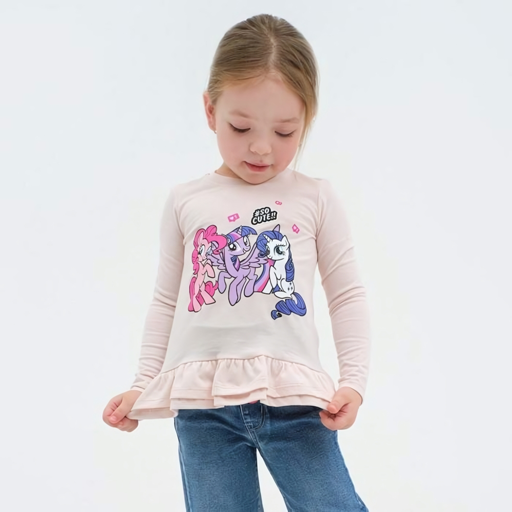 Лонгслив для девочек "So cute" р.86-92 7453104 (My Little Pony)