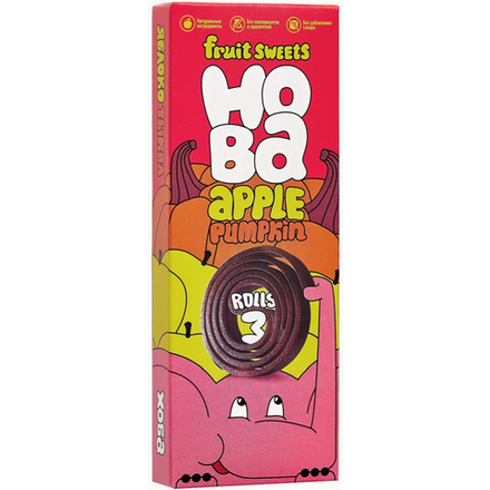 Конфета фруктовая Хоба Яблоко-тыква 30 гр
