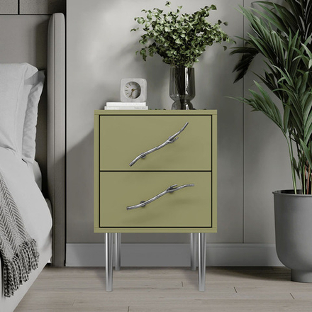 Тумба Арт Колор matte Стайл Сильвер Зеленая олива матовая