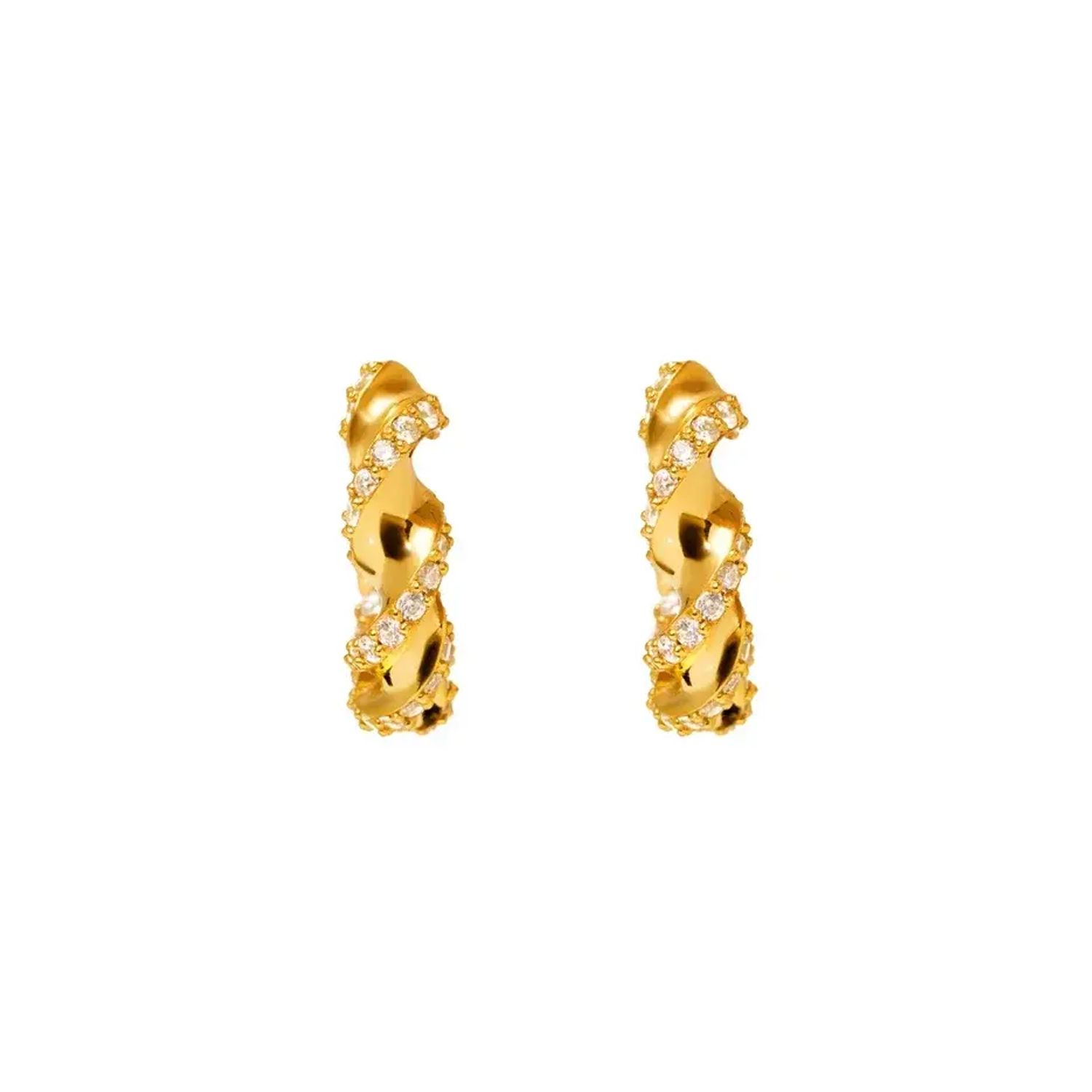 Серьги Mini Shiny Pasta Earrings - Gold