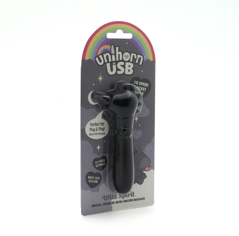 Вибропуля Unihorn USB Wild Spirit со стимуляцией язычком