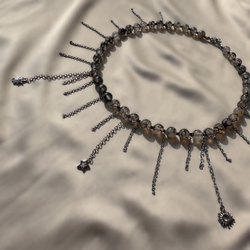 Колье «Лунные кружева» — агат «Вены Дракона»