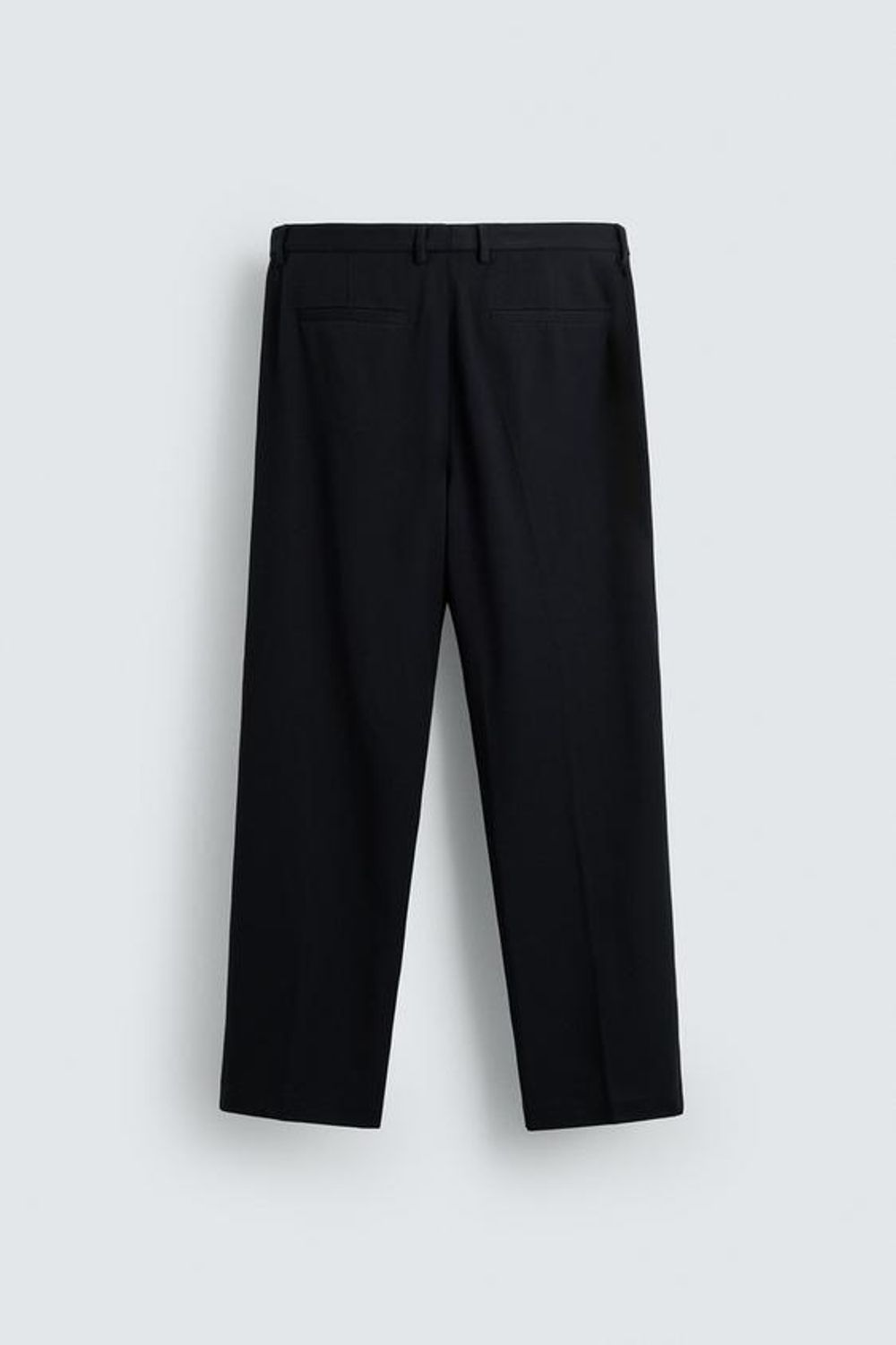 ZARA БРЮКИ REGULAR FIT СО СКЛАДКАМИ, МОРСКОЙ СИНИЙ