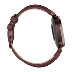 Спортивные часы Garmin Lily 2 Classic, кожаный ремешок цвета «красная шелковица» Безель из алюминия тёмно-бронзового цвета, стекло Gorilla Glass. Ремешок с классической застёжкой — на запястье обхватом 110–175 мм