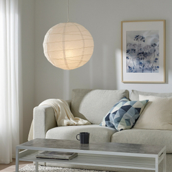 IKEA REGOLIT  (ИКЕА РЕГОЛИТ)  -  / HEMMA Подвесной светильник, белый, 45 см