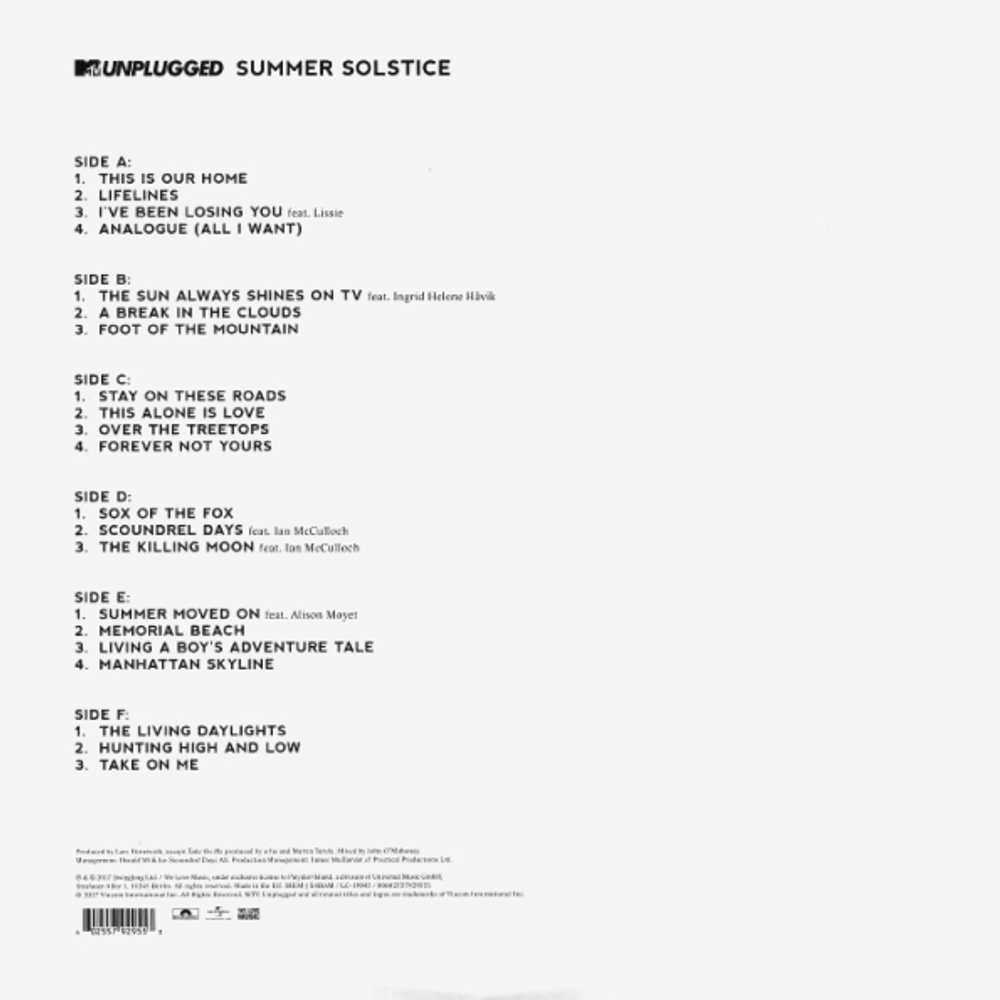 a-ha / MTV Unplugged - Summer Solstice (3LP)