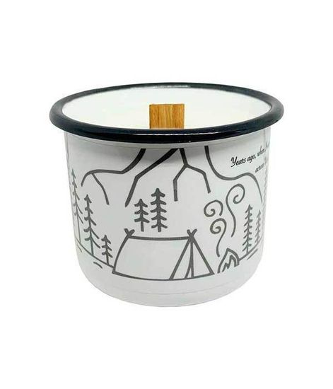 №87 Свежескошенная трава, свеча в кружке с деревянным фитилем Camping mug, Nomkamo
