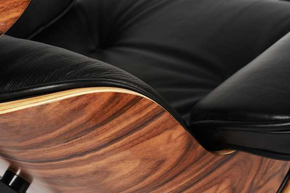 Кресло с оттоманкой Eames Lounge Black Premium U.S. Version