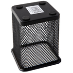 Стакан металлический DELI для пишущих принадлежностей, квадратный, черный