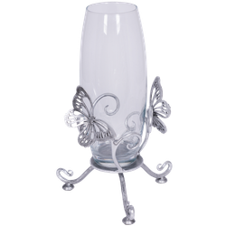 Ваза Бабочка Эир Античное серебро