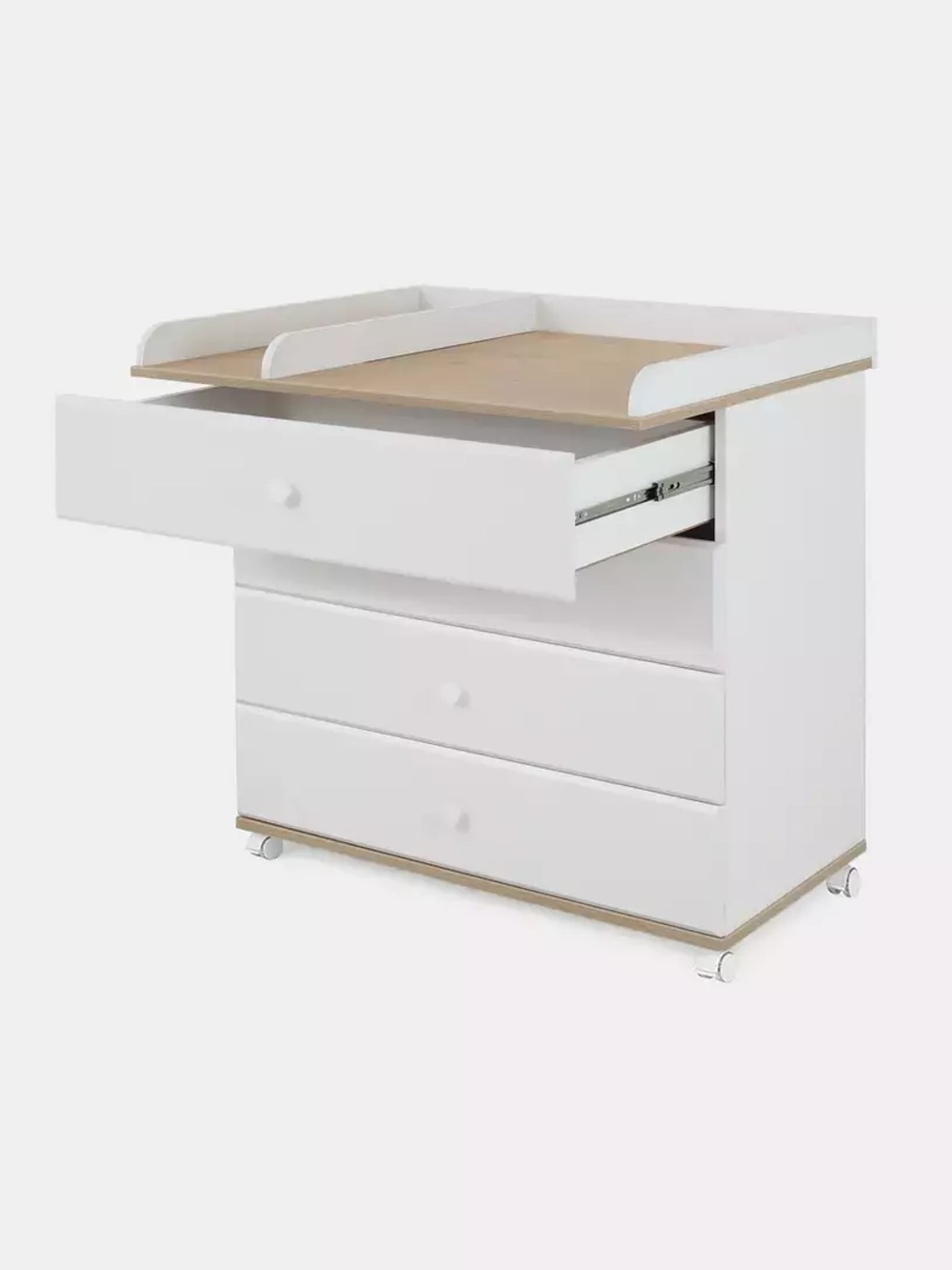 Комод "Ричард" 4 ящ. (арт.72) МДФ 800/4 (дуб/белый)