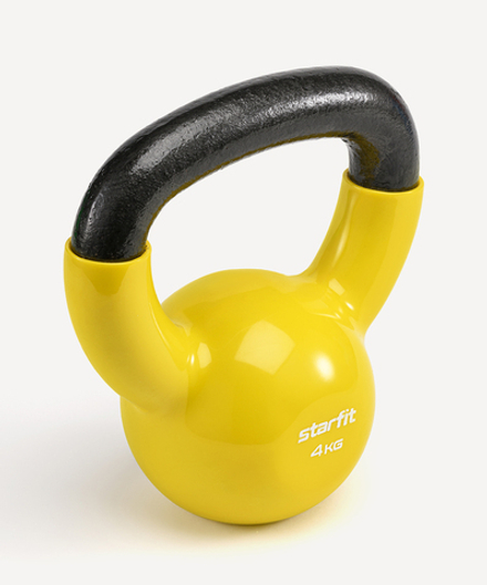 Гиря виниловая STARFIT DB-401, 4 кг, желтый