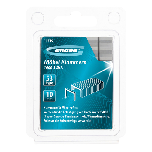 Скобы 53 тип 10мм для степлера Гросс
