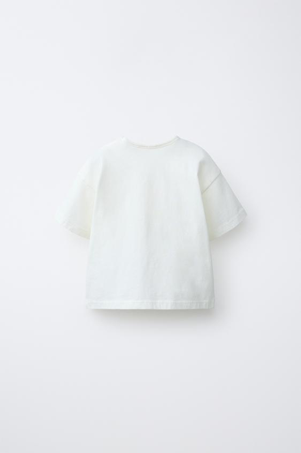 ZARA ФУТБОЛКА С ВЫШИТЫМИ ЦЫПЛЯТАМИ, ЭКРЮ