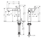 Смеситель для раковины Hansgrohe Talis S 140 72113000