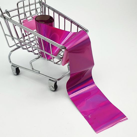 Фольга для литья и дизайна ногтей в пакетиках 1 метр, фуксия