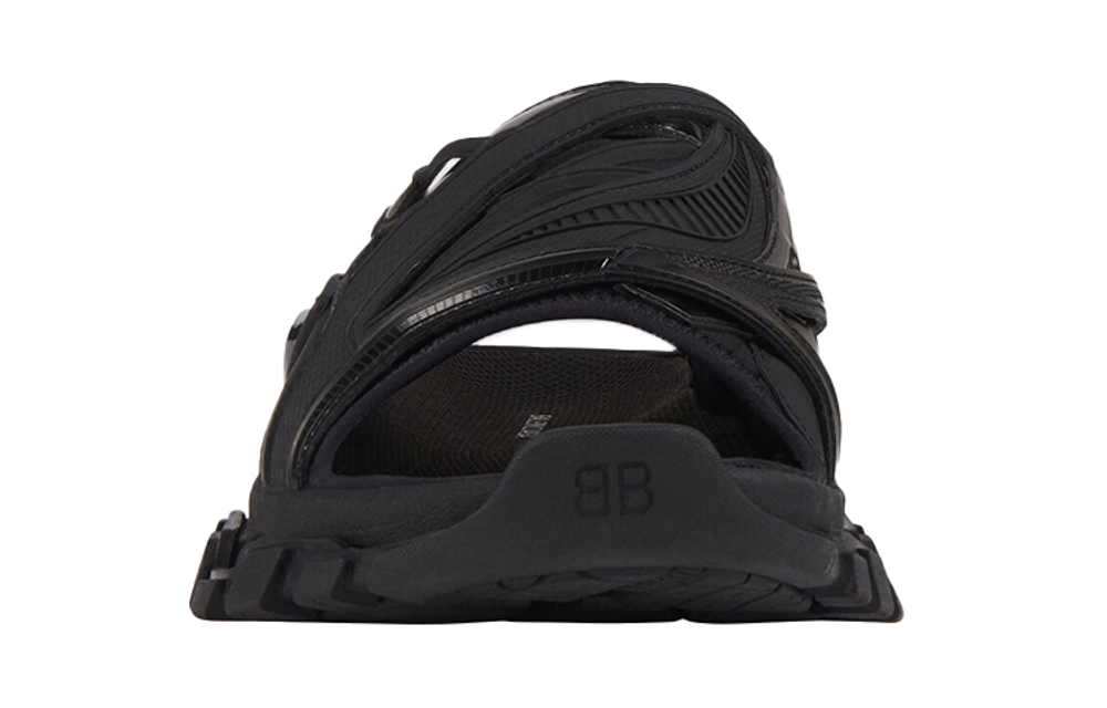 Balenciaga Balenciaga Track 2.0 flat-bottomed round head fashion sandals men's black