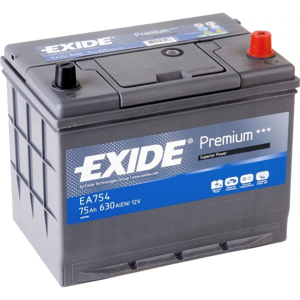 Exide Premium 6CT- 75 ( EA754 / EA755 ) аккумулятор