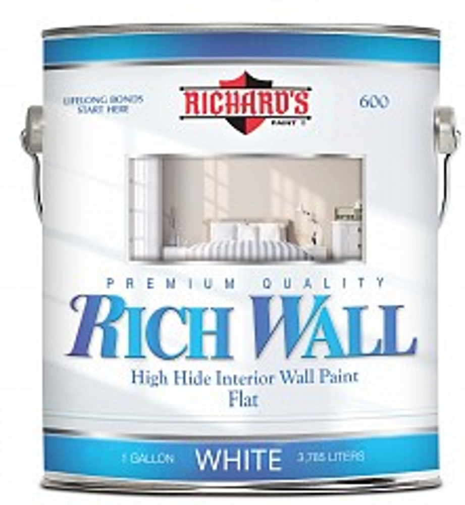 Американская, матовая краска Richard&#39;s RICH WALL HIGH HIDE INTERIOR MATTE WALL PAINT