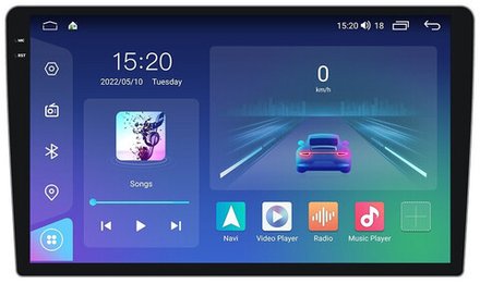 Магнитола в 10" рамку с экраном 10.36" - Parafar PF00010U2K на Android 13, QLED+2K, ТОП процессор, 8Гб+128Гб, CarPlay, 4G SIM-слот