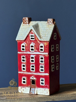 Декоративный подсвечник из керамики "Домик красный" от CAMPO Home & Garden 12,5x9,5xH24,5 см