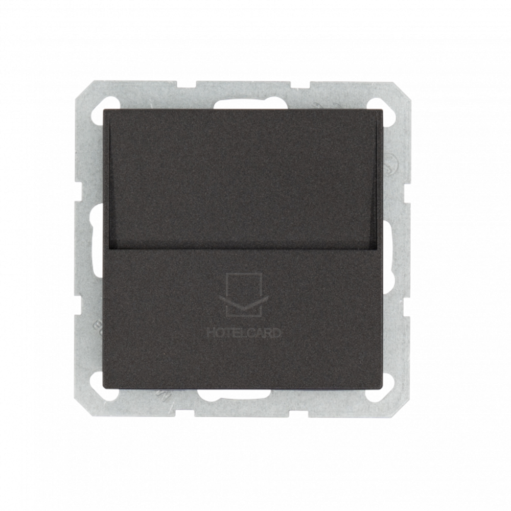 Отельный карточный выключатель с накладкой 10А, 250В, цвет антрацит