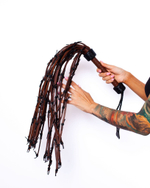 Коричневый флоггер Scandal из натуральной кожи - 78 см. (Цвет: коричневый)