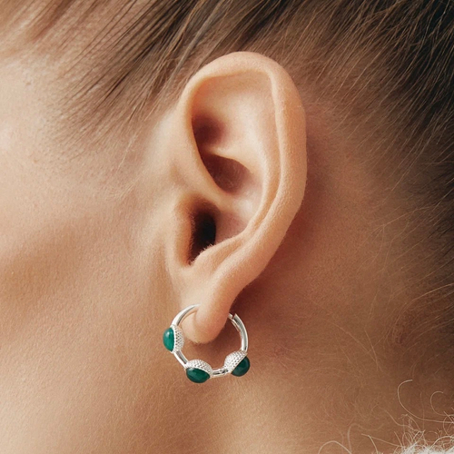 Серьги-кликеры КОЛТ с хризопразами