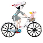 Брошь Shadore Велосипед XZ2294.2 BW/S