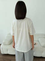 Футболка оверсайз с принтом длинная love