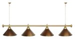 Лампа STARTBILLIARDS 4 пл. (плафоны зеленые,штанга золотая,фурнитура золото)