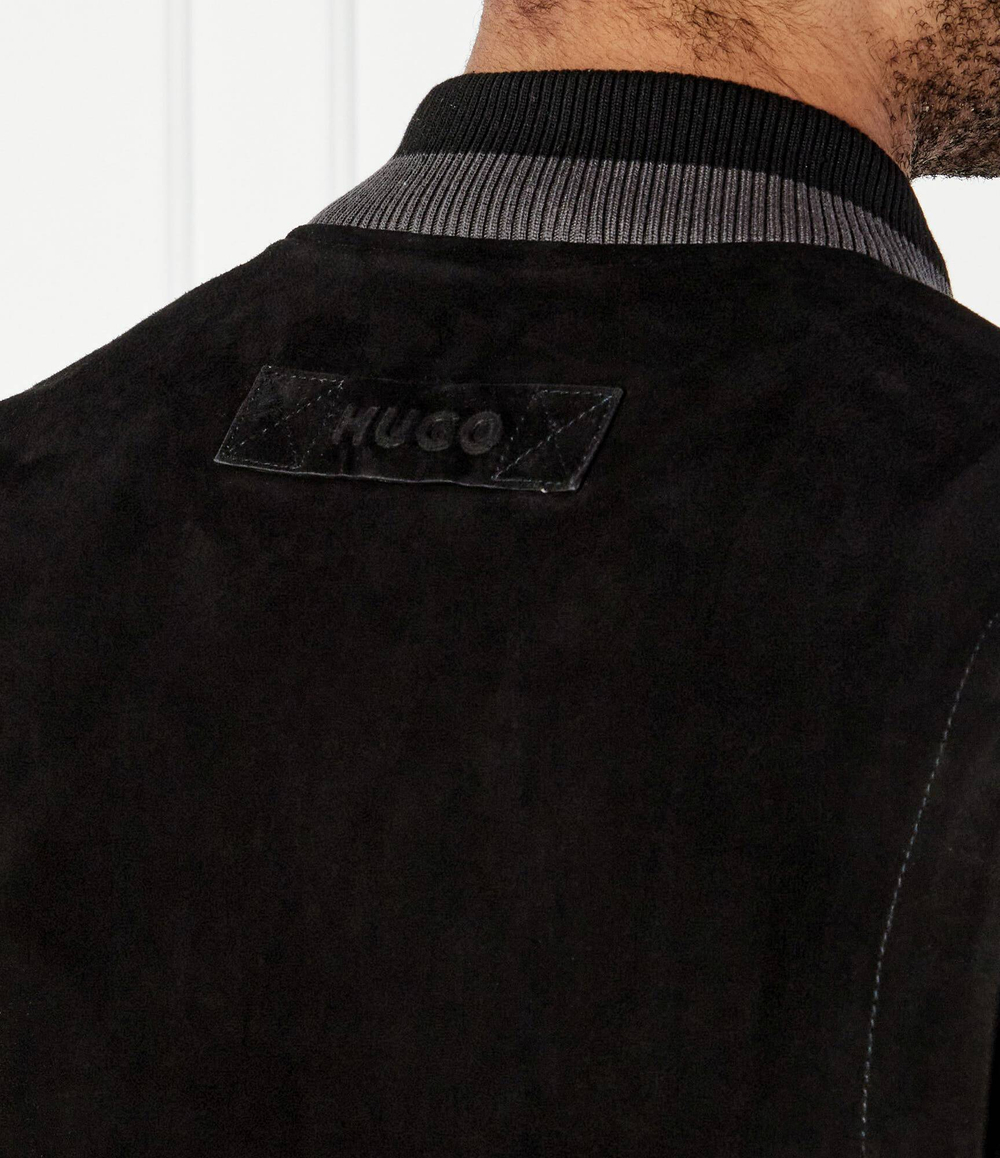 Кожаная куртка бомбер Ledam HUGO - черный(50534326)