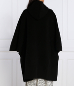 хлопковое пончо Liviana Conti - черный(F2WW31)