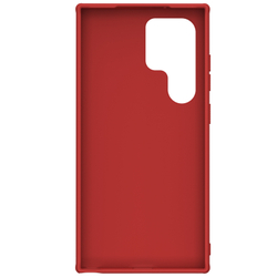 Противоударный защитный чехол красного цвета от Nillkin для Samsung Galaxy S24 Ultra, серия Super Frosted Shield Pro