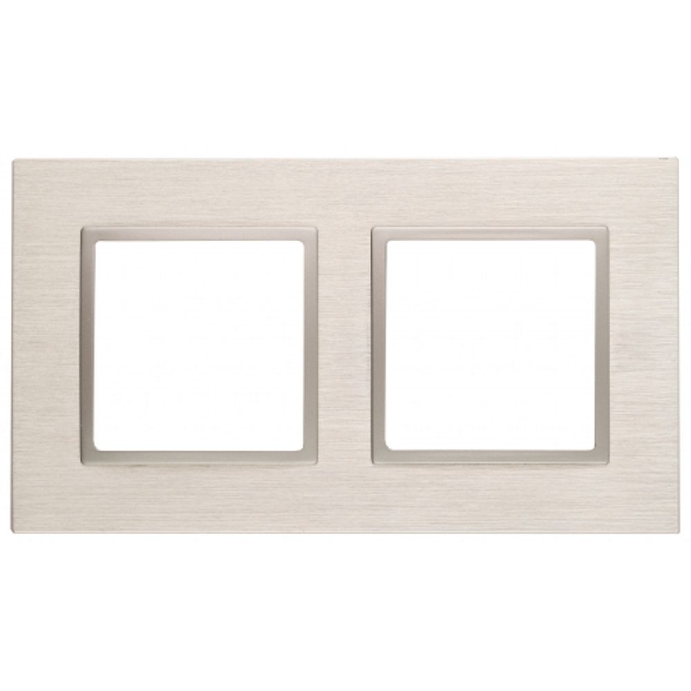 14-5202-04 ЭРА Рамка на 2 поста, металл, Эра Elegance, шампань+шамп